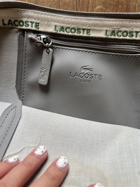 authentic lacoste bag vs fake|counterfeit lacoste bag.